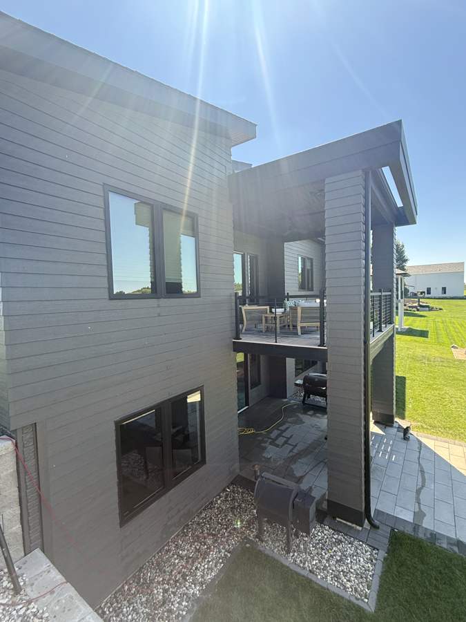 Modern home patio detail